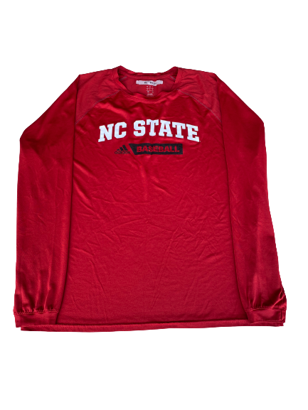 Patrick Bailey NC State Baseball Team Issued Long Sleeve Shirt (Size L)