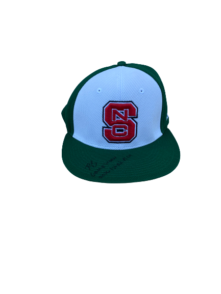 Patrick Bailey NC State Baseball SIGNED & INSCRIBED Game Worn Hat