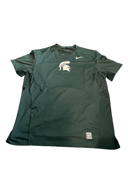 Joshua Langford Michigan State Basketball Team Issued Workout Shirt (Size XL)