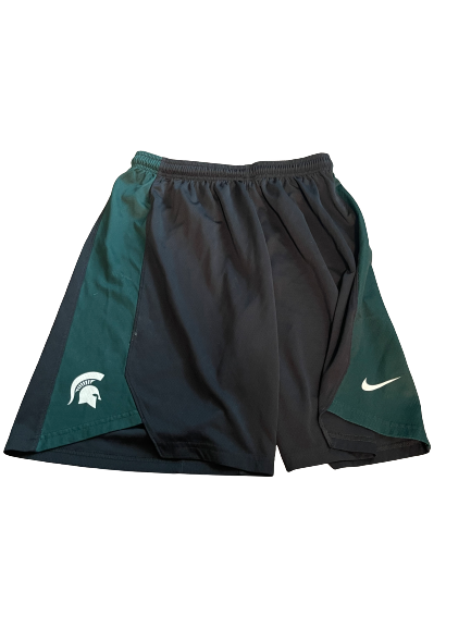 Joshua Langford Michigan State Basketball Player Exclusive Practice Shorts (Size XL)