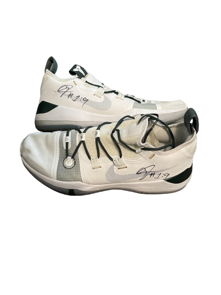 Joshua Langford Michigan State Basketball Player Exclusive SIGNED Shoes (Size 14)