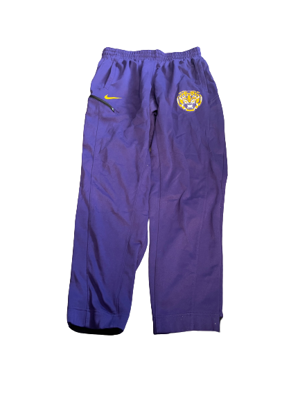 Brandon Sampson LSU Basketball Team Issued Travel Sweatpants (Size XL)