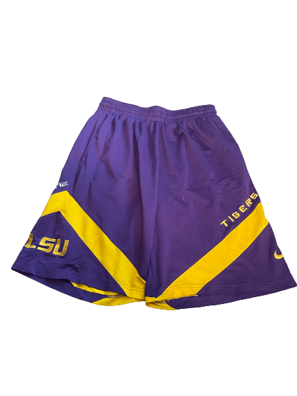 Brandon Sampson LSU Basketball Team Issued Shorts (Size L)