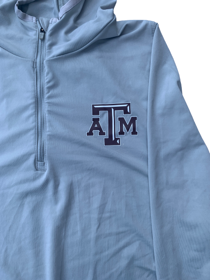 Duane Wilson Texas A&M 1/4 Zip With Hood (Size M)