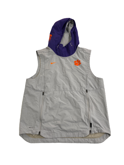 K.J. Henry Clemson Football Player-Exclusive Sleeveless Pre-Game Workout Hoodie (Size L)
