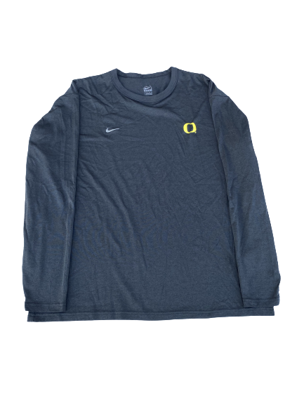 E.J. Singler Oregon Basketball Team Issued Long Sleeve Shirt (Size L)