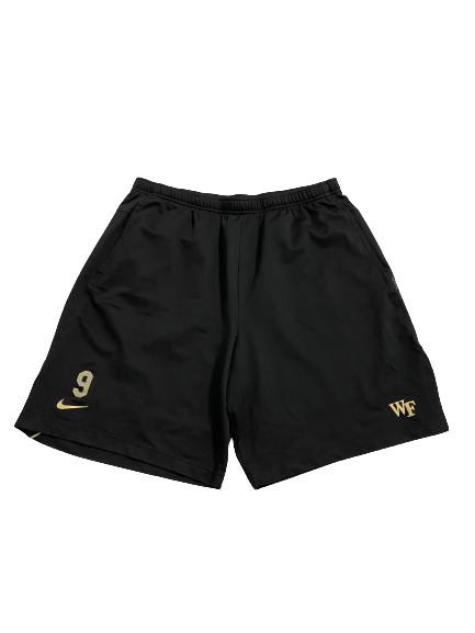 Brendan Tinsman Wake Forest Baseball Player-Exclusive Workout Shorts With Number (Size XL)