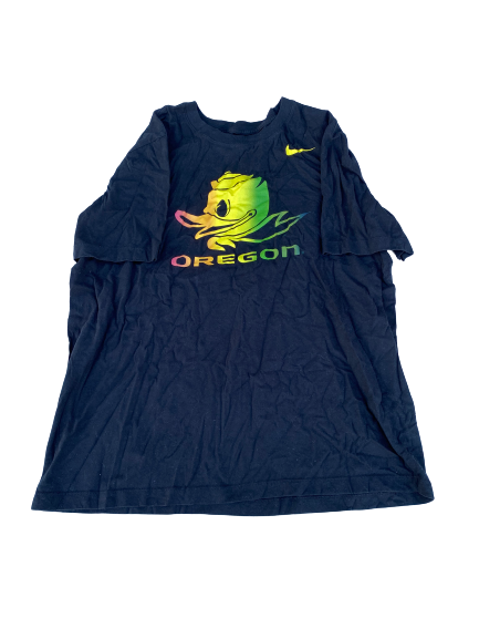E.J. Singler Oregon Basketball Team Issued T-Shirt (Size L)