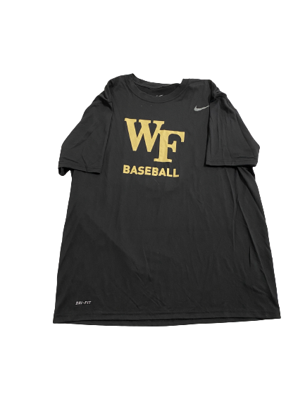 Brendan Tinsman Wake Forest Baseball Player-Exclusive Practice T-Shirt With Number on Back (Size XL)