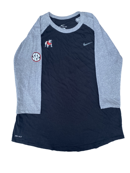 Azeez Ojulari Georgia Football Team Issued 3/4-Sleeve Shirt (Size XL)