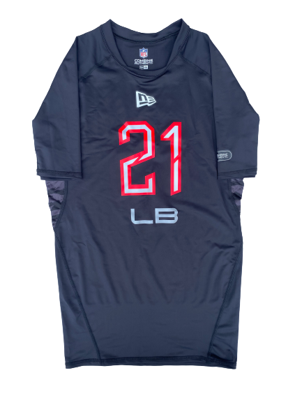 Azeez Ojulari NFL Combine Exclusive Workout Shirt with Name on Back (Size XL)