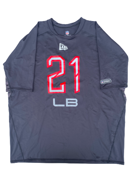Azeez Ojulari NFL Combine WORN Shirt with Name on Back (Size XL) - Photo Matched