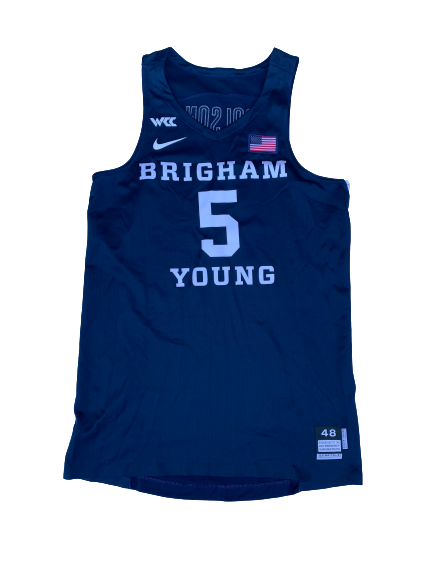 Jake Toolson BYU Basketball 2019-2020 Season Game-Worn Jersey (Size 48)