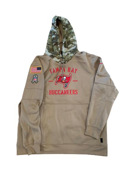 Jack Cichy Tampa Bay Buccaneers Team Issued "Salute To Service" Sweatshirt (Size 2XL)