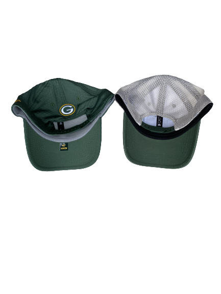 Jake Hanson Green Bay Packers Set of (2) Official Team Issued Hats