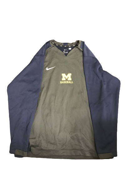 Karl Kauffmann Michigan Baseball Team Issued Pullover (Size XL)