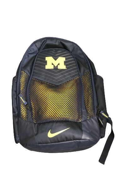 Karl Kauffmann Michigan Baseball Team Issued Backpack with Travel Tag