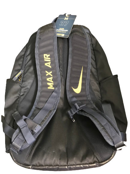 Karl Kauffmann Michigan Baseball Team Issued Backpack with Travel Tag