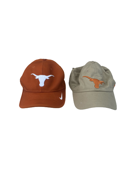 Joe Schwartz Texas Basketball Team Issued Set of 2 Hats