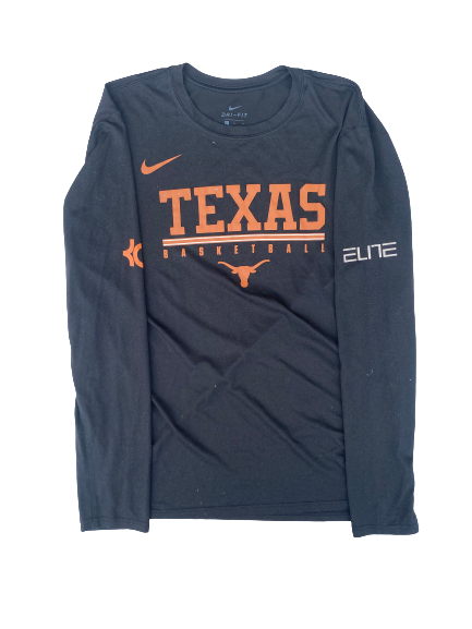 Joe Schwartz Texas Basketball Team Exclusive "KD" Long Sleeve Workout Shirt (Size L)