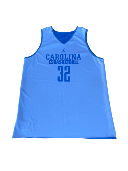 Luke Maye North Carolina Basketball SIGNED Worn Practice Jersey (Size XL)