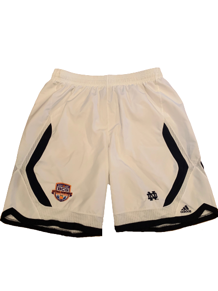 Mark Harrell Notre Dame Football Player Exclusive BCS National Championship Workout Shorts (Size 2XL)
