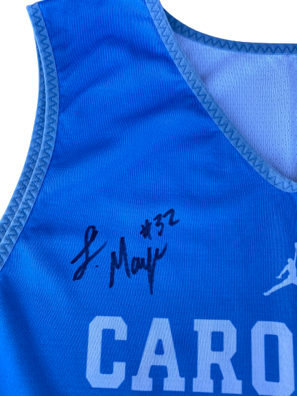 Luke Maye North Carolina Basketball SIGNED Worn Practice Jersey (Size XL)