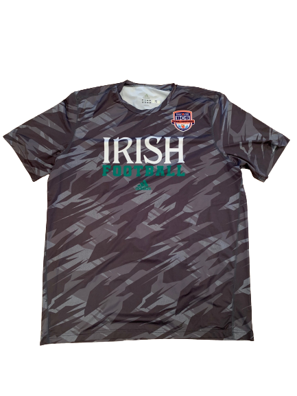 Mark Harrell Notre Dame Football Player Exclusive BCS National Championship Workout Shirt (Size 2XL)