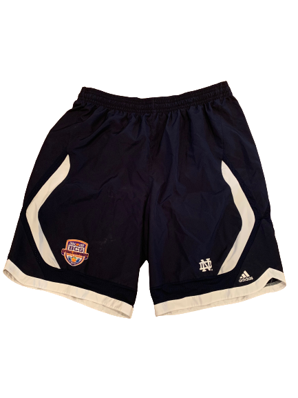 Mark Harrell Notre Dame Football Player Exclusive BCS National Championship Game Workout Shorts (Size 2XL)