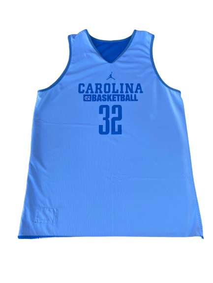 Luke Maye North Carolina Basketball SIGNED Worn Practice Jersey (Size XL)