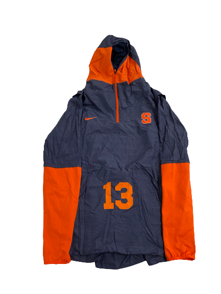 Tommy DeVito Syracuse Football Player-Exclusive Pre-Game Warm-Up Windbreaker Jacket With 