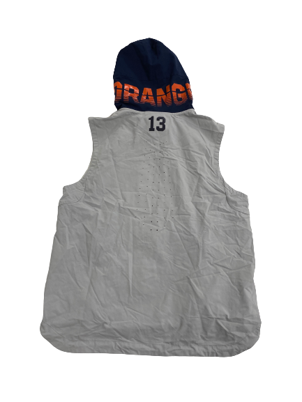 Tommy DeVito Syracuse Football Player-Exclusive Sleeveless Warm-Up Hoodie With 