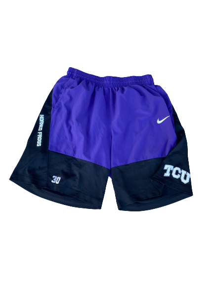 Artayvious Lynn TCU Football Team Issued Workout Shorts (Size XL)
