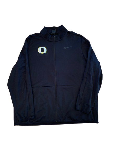 Jordon Scott Oregon Football Team Issued Zip Up Jacket (Size 3XL)