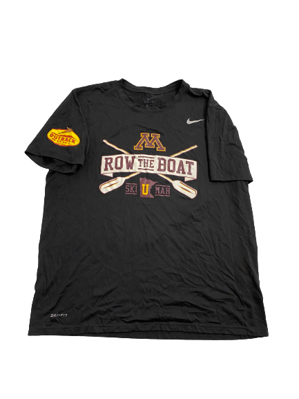 Seth Green Minnesota Football Outback Bowl "Row The Boat" Player-Exclusive T-Shirt (Size XL)