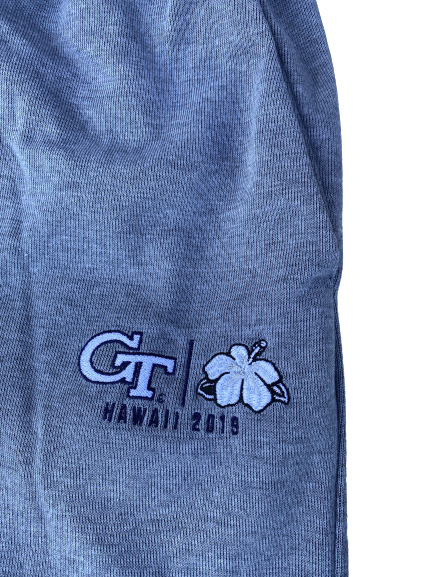 Jose Alvarado Georgia Tech Basketball Team Exclusive "Hawaii 2019" Trip Sweatpants (Size M)