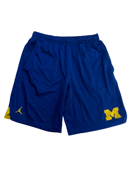Deja Church Michigan Basketball Team Issued Workout Shorts (Size M)