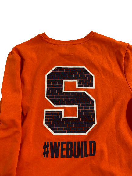 Tommy DeVito Syracuse Football Player-Exclusive “Brick By Brick” Long Sleeve Shirt (Size L)