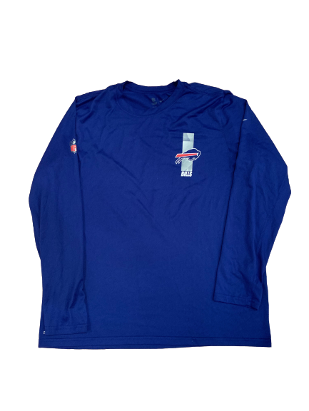 Tanner Gentry Buffalo Bills Team Issued Long Sleeve Workout Shirt (Size XL)