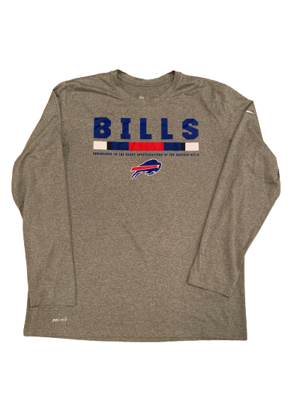 Tanner Gentry Buffalo Bills Team Issued Long Sleeve Workout Shirt (Size XL)