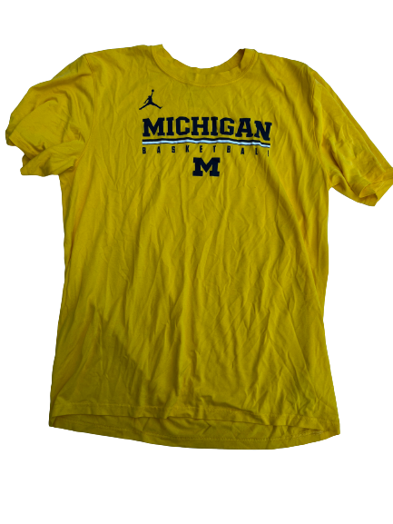 Deja Church Michigan Basketball Team Issued Workout Shirt (Size M)