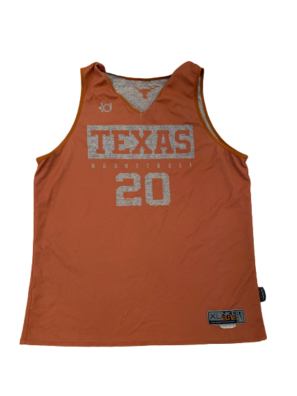 Jericho Sims Texas Basketball Player Exclusive "KD" Reversible Practice Jersey (Size XL)