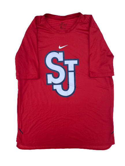 St. Johns Basketball Team Issued Workout Shirt (Size L)