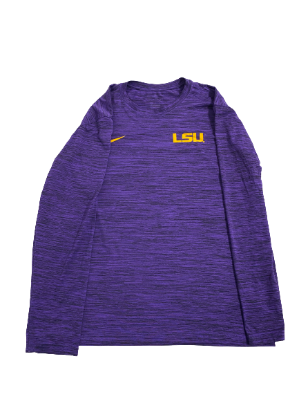 Josh White LSU Football Team-Issued Long Sleeve Shirt (Size XL)