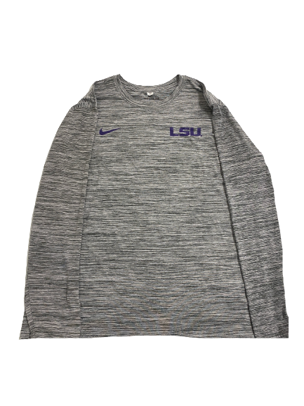 Josh White LSU Football Team-Issued Long Sleeve Shirt (Size XL)