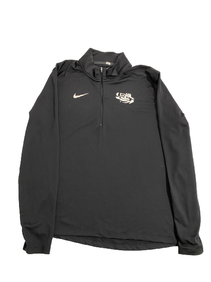 Josh White LSU Football Team-Issued 1/4 Zip Jacket (Size XL)