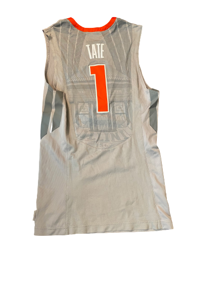 Jaylon Tate Illinois Basketball 2014-2015 Game Worn Jersey (Size 46)