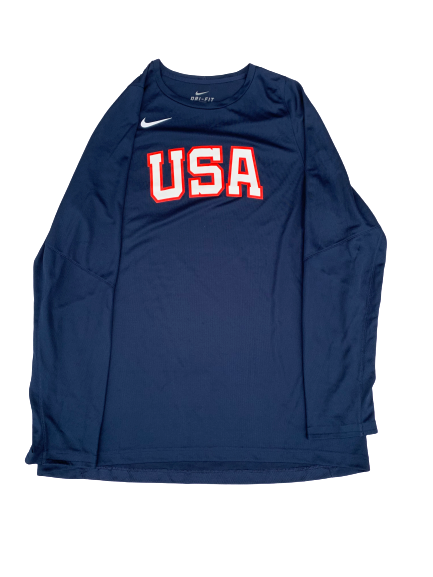 Dakota Mathias Purdue Team USA Game Warm-Up Shooting Shirt (Size L)