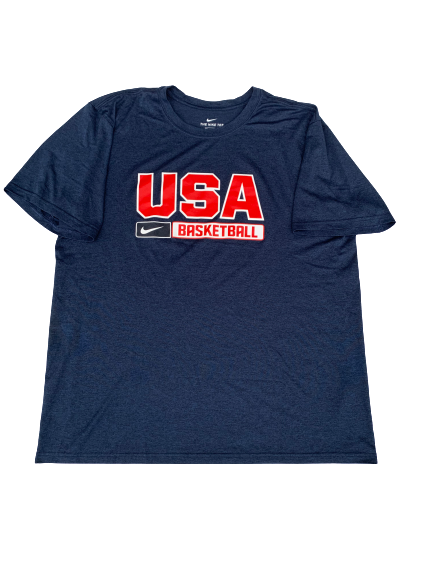 Dakota Mathias Purdue Team-Issued USA Basketball Nike T-Shirt (Size XL)