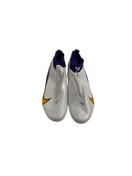 Josh White LSU Football Team-Issued Cleats (Size 12 W)